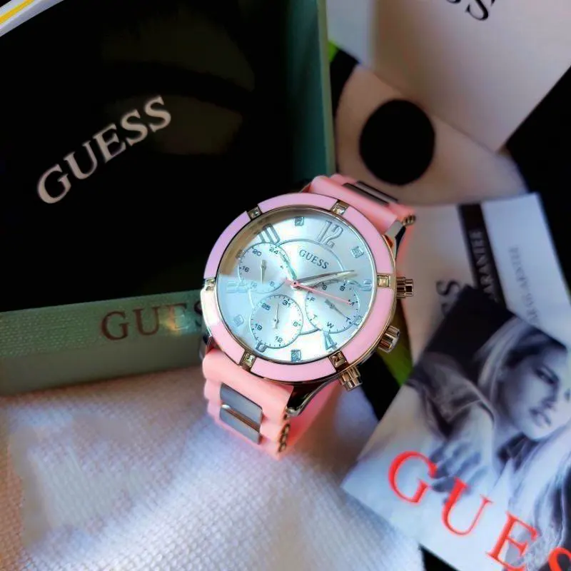 Guess Breeze Multifunction Silver Dial Ladies Fashion Watch- W1234L2